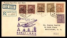 Mayfairstamps Macau 1937 Trans Pacific First flight to US cover aah_96737