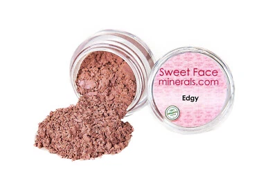 EDGY EYE SHADOW Jar Mineral Makeup Bare Skin Reddish Copper Liner Loose Powder - Image 1 of 3