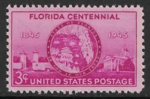 Scott 927- Florida Centennial, State Seal- 3c MNH 1945- unused mint stamp - Picture 1 of 1