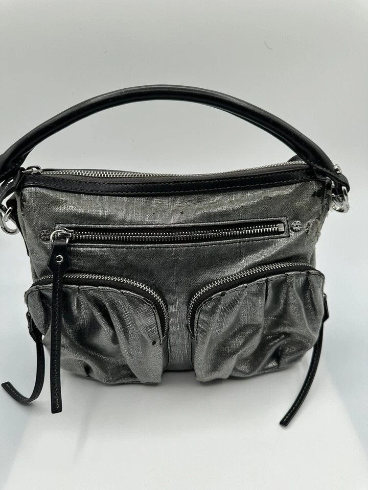 Bolso de mano Bailey Bedford de lino recubierto de grafito MZ Wallace Foto 1 de 4