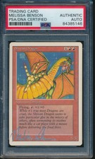 MTG PSA Revised Shivan Dragon Melissa Benson Artist Autograph Authentic Signed