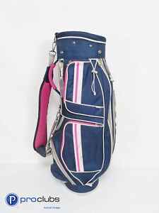Ladies MIZUNO Eurus Cart Golf Bag wRainhood Blue/Pink 377482