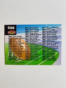 CARTOLINA CALCIO 1992 TOPPS #598CHECKLIST NM-MT NFL - Foto 1 di 1