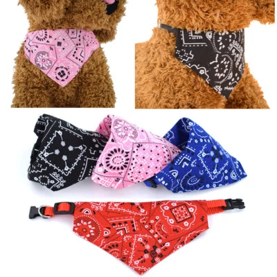 Pet Dog Bandana Neckerchief Collar Pet Dog Puppy Cat Kitten Tie ScarfCu↔ - Image 1 of 4