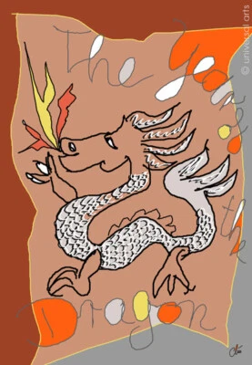 JACQUELINE DITT - The Year o.t. Dragon ltd.sign.Original Grafik Jahr 2024 Drache - Bild 1 von 3