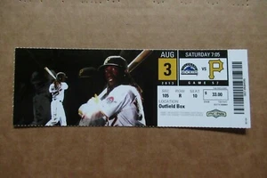 PITTSBURGH PIRATES VS COLORADO ROCKIES 8/3/2013 FULL TICKET ~ JOSE TABATA HR - Picture 1 of 1