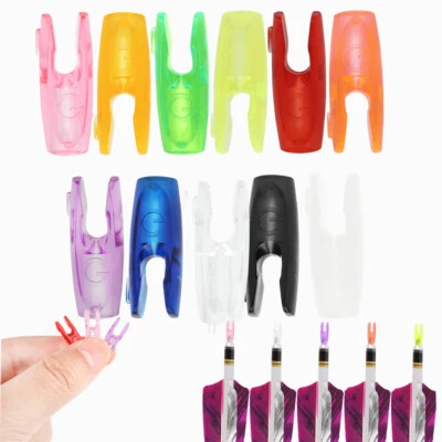 50X Arrow Nocks Plastic Tails Slot 3.2mm Pin Recurve Compound Bow Archery Target - Image 1 of 4
