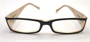 Konishi Mocha Black Beige Womens Rectangular Eyeglass Frames - Picture 1 of 6