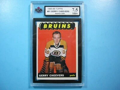 1965/66 TOPPS NHL HOCKEY CARD #31 GERRY CHEEVERS ROOKIE RC KSA 7.5 NM+ SHARP!! - Image 1 of 4