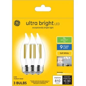 GE Ultra Bright LED 75-Watt EQ CAM Bright White Medium Base (E-26) Dimmable LED - Picture 1 of 2