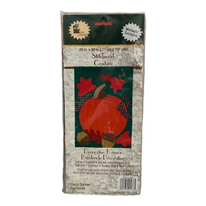 Large Decorative Flag Yard Garden Banner Pumpkin Leaves Acorns Fall 28"x40" New - Picture 1 of 5