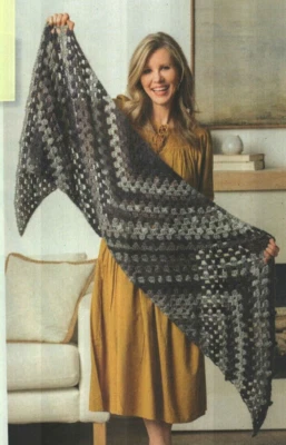FIRESIDE CHAL ABRIGO MUJER CROCHET PATRÓN INSTRUCCIONES Foto 1 de 2
