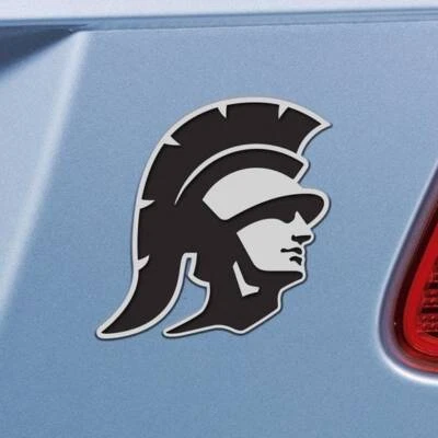 USC TROJANS - CHROME AUTO EMBLEM - 3" X 3" - Image 1 of 4
