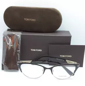NEW TOM FORD TF 5318 002 BLACK GOLD OPTICAL FRAME RX EYEGLASSES TF5318 53-17-135 - Picture 1 of 15