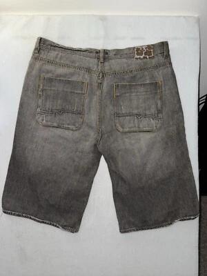 Pantalones Cortos De Colección G Unit Para Hombres 40 Gris Denim Sueltos Y2K Pantalones Cortos Patinador Hip Hop Grunge Foto 1 de 4