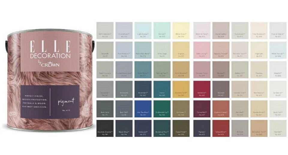 ELLE DECORATION 2,5 Liter Premium Wandfarbe Matt für Innen by Crown - Bild 1 von 1