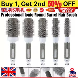 Comb for Women Boar Bristle Round Hair Brush For Styling Curling Blow Dry UK - Picture 1 of 19