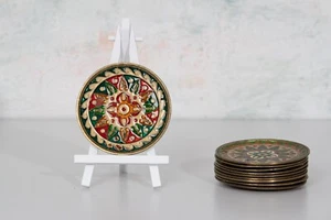 Griechischer Wandteller – Cloisonné – Vintage – 1980er Jahre – Messing - Bild 1 von 11