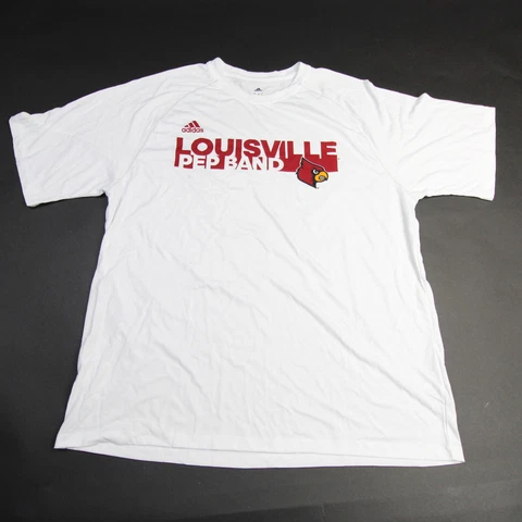 Louisville Cardinals adidas Climalite Short Sleeve Shirt Men's White New Cover