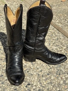 Justin Botas Vaqueras Roper Negras Para Hombres EE. UU. 9 D Estilo 1310 Limpias Entrada/Salida Hechas en EE. UU. - Imagen 1 de 16