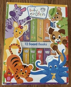 Disney Baby Einstein 12 Board Book Set 2011 10 months + w carrying storage case - Imagen 1 de 4
