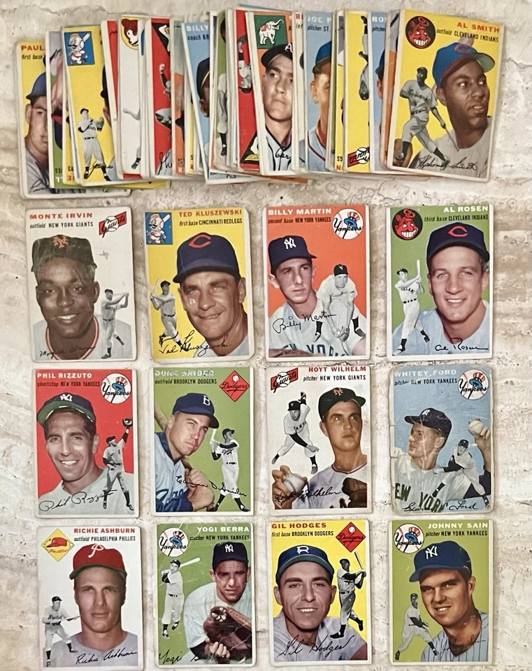 1954 Topps Baseball Card Lot - 70 Different - Low-Mid-Grade - Image 1 of 1