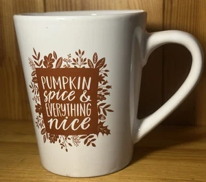Pumpkin Spice and Everything Nice Autumn Themed 4” Ceramic Coffee Tea Cup Mug - Picture 1 of 8