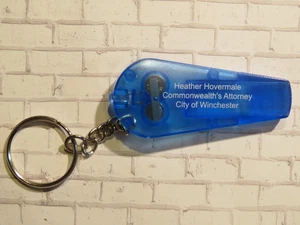 Key Chain, Emergency Whistle & Flashlight ~ Winchester, VA Commonwealth Attorney - Picture 1 of 4