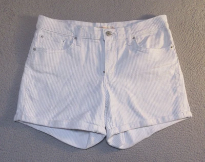 Pantalones Cortos Levi's 32 Mujer Largo Medio Rayas Elastizados Medidas 34x4.5 Foto 1 de 4