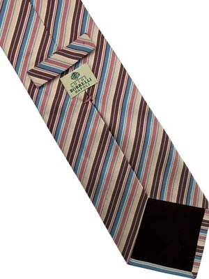 Винтажный итальянский мужской галстук LUIGI BORRELLI NAPOLI 100% ШЕЛК 58X3,8 дюйма - Изображение 1 из 4