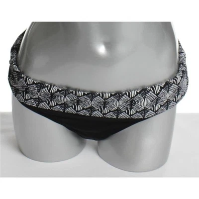 Bikini geométrico negro triángulo inferior de natación negro Kenneth Cole para mujer M negro/blanco Foto 1 de 4