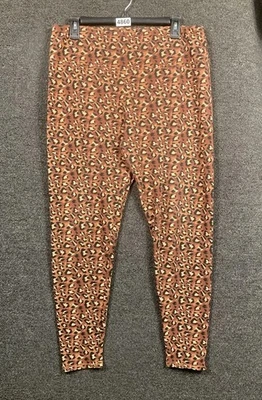 Soft Surroundings Soft Essential Ponte Leggings Womens Sz L Brown Animal Print  - Image 1 of 4