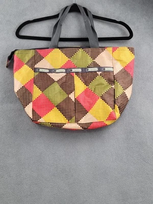 Bolso de Mano LeSportsac Para Mujer Grande Multicolor a Cuadros Cartera de Hombro Bolso de Mano Cremallera Foto 1 de 4