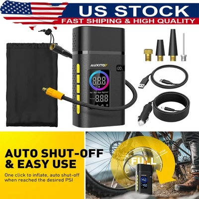 150 PSI Air Compressor Tire Inflator Fits Car Moto Bike Tires Air Pump Portable - Image 1 of 4