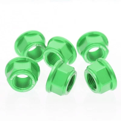 Green CNC Racing Rear Sprocket Nuts For Hyosung GT650 Naked 04-15 14 13 12 11 10 - Изображение 1 из 4