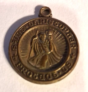 Vintage "SAINT CHRISTOPHER PROTECT US" MEDAILLE / ANHÄNGER BISCHOF CHOI - Bild 1 von 4