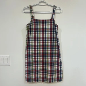 Abercrombie Fitch Womens Vintage Dress Small Cotton Plaid Mini Picnic Y2K 90s - Picture 1 of 6