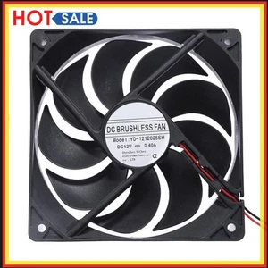 YD-1212025SH DC12V Cooler Fan 118x118x24mm 7 Blades Computer PC Cooling Fan - Afbeelding 1 van 9