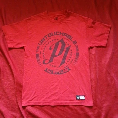 WWE Authentic AJ Styles Untouchable Red Tshirt Size Medium Mens - Image 1 of 4