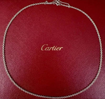 "Collar Cartier de oro blanco de 18 quilates 16"" para mujer" Foto 1 de 4
