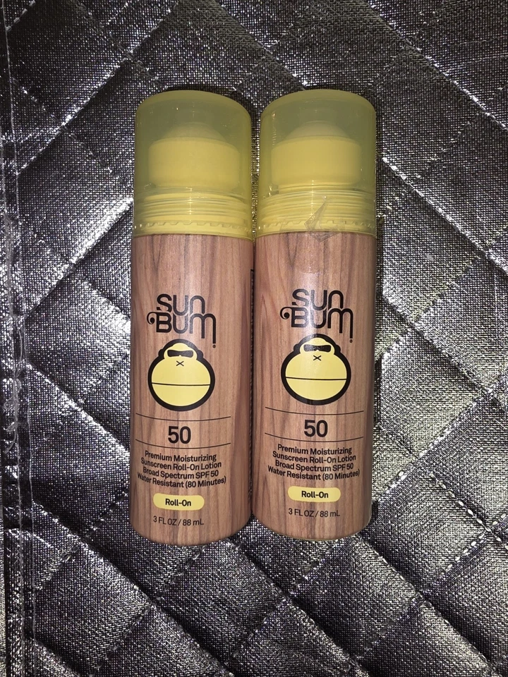 Sun Bum Premium Moisturizing Sunscreen SPF 50 Roll-On Lotion 3 FL Oz Lot Of 2 - Image 1 of 1