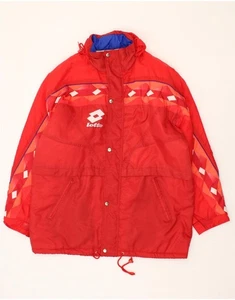 LOTTO Mens Graphic Hooded Windbreaker Jacket UK 40 Large Red Polyester BH01 - Picture 1 of 3