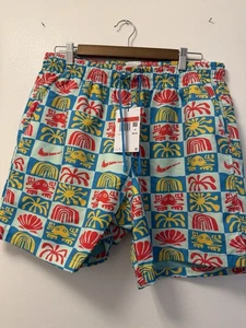Nike Sportswear Woven Flow Shorts Sz L DR9845-392 Multi-Color Lined New - Picture 1 of 7