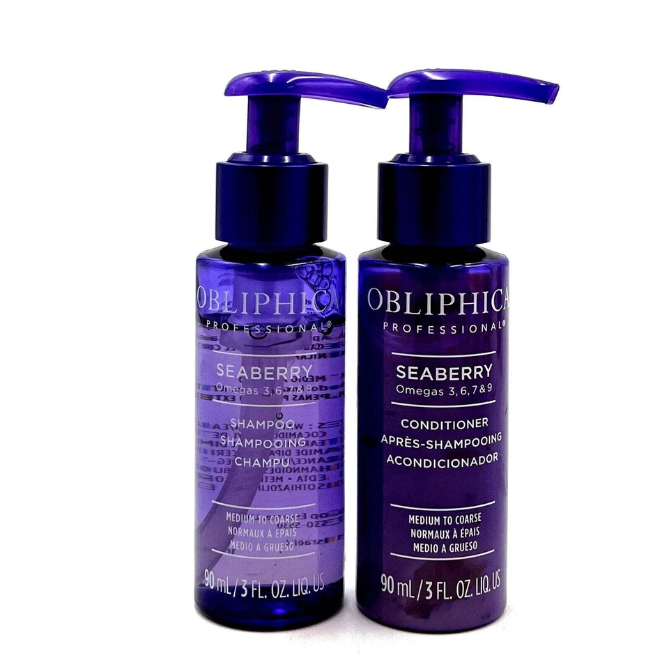 Obliphica Seaberry Shampoo & Conditioner - Medium To Coarse Hair 3 oz Duo - Image 1 of 1