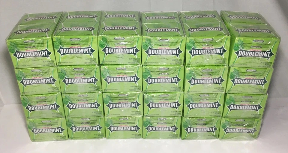 24 cajas de goma de mascar WRIGLEY'S DOUBLEMINT como nueva - 10 paquetes/150 palos por caja Foto 1 de 2