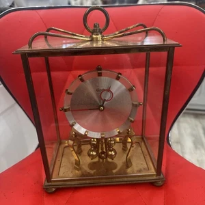 PÉNDULO KUNDO MECÁNICO ESTILO ART DECO AÑOS 50 CON JAULA DE VIDRIO Y LATÓN ¡FUNCIONA! - Imagen 1 de 13