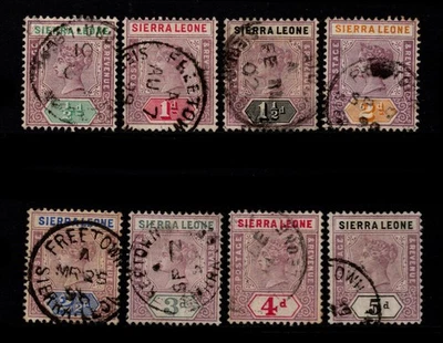 JUEGO SIERRA LEONA 1896-97 A 5d, S.G. 41/48, BUENO A FINO USADO, CAT. 76€ Foto 1 de 2