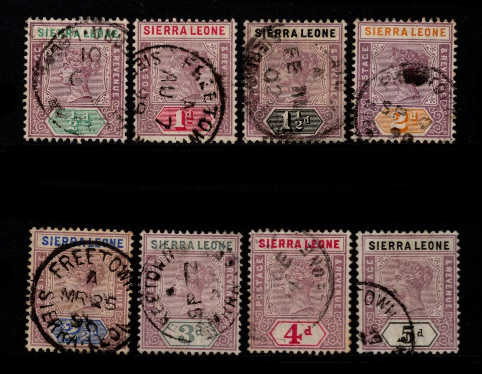 SIERRA LEONE 1896-97 SET TO 5d, S.G. 41/48, GOOD TO FINE USED, CAT. £76 - Image 1 of 2