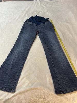 Motherhood Maternity Jeans Size M Blue Denim Over Belly Stretch Panel Pants - Image 1 of 4