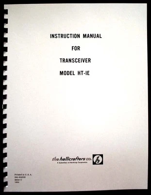 Hallicrafters HT-1E Village Radio Transceiver Manual OPS - Image 1 of 2